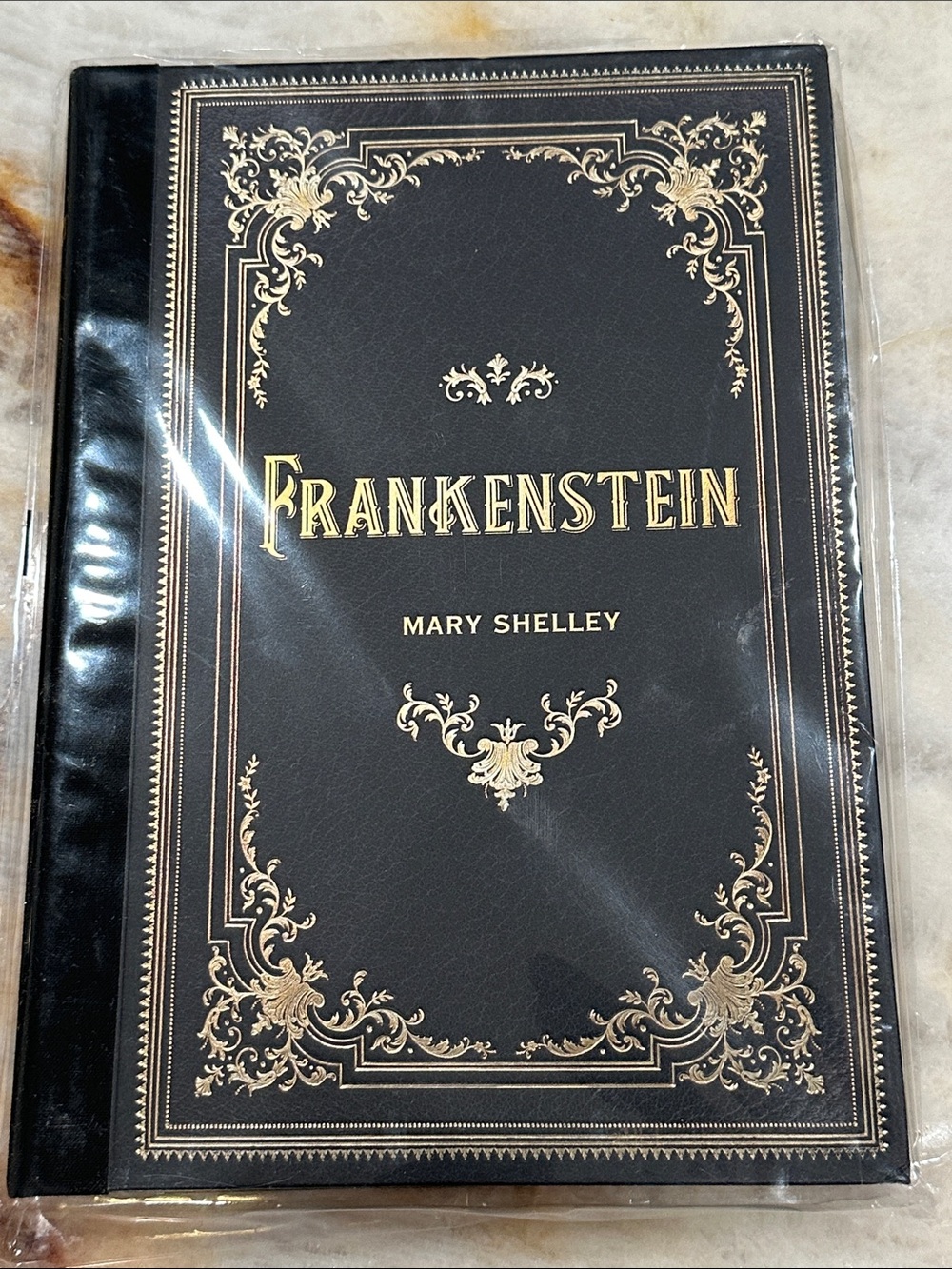 Classic Frankenstein Hardcover Book - Black with Gold Accents